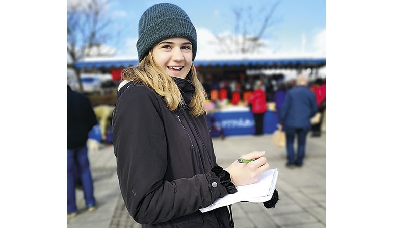 Vår duktiga skolpraktikant Alva